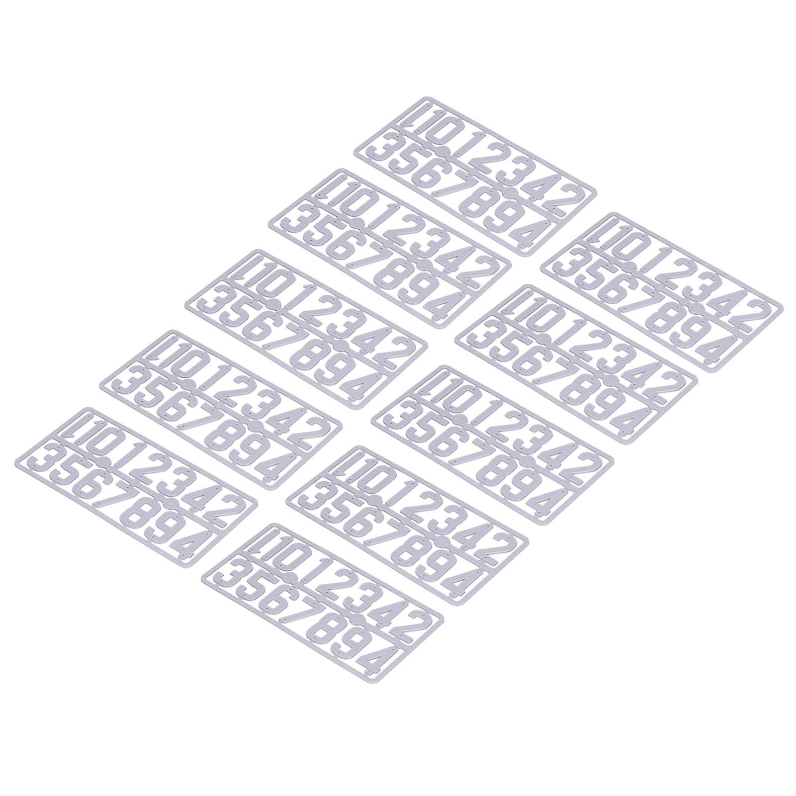 10Set Plastic Number Tag Detachable Number Sign Number Marking for Residence Apartment Beehive