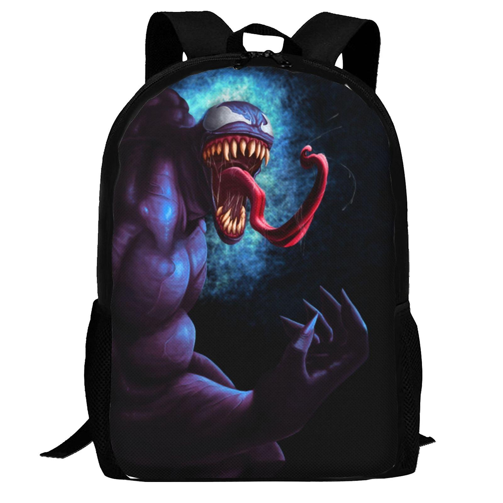 Venom Backpack,3d Print Laptop Backpack Lightweight Casual Daypack Bookbag Multi-Function Travel Backpack