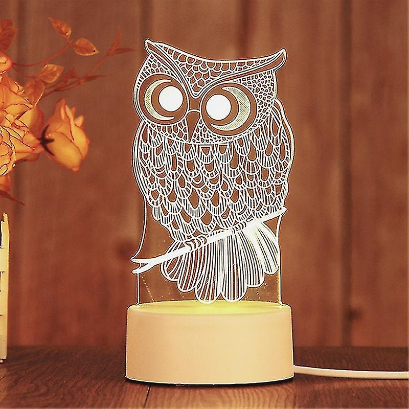 NICEMOON Explosive Usb Plug-in 7-color Lamp 3d Three-dimensional Night Light Birthday Gift Led Decor