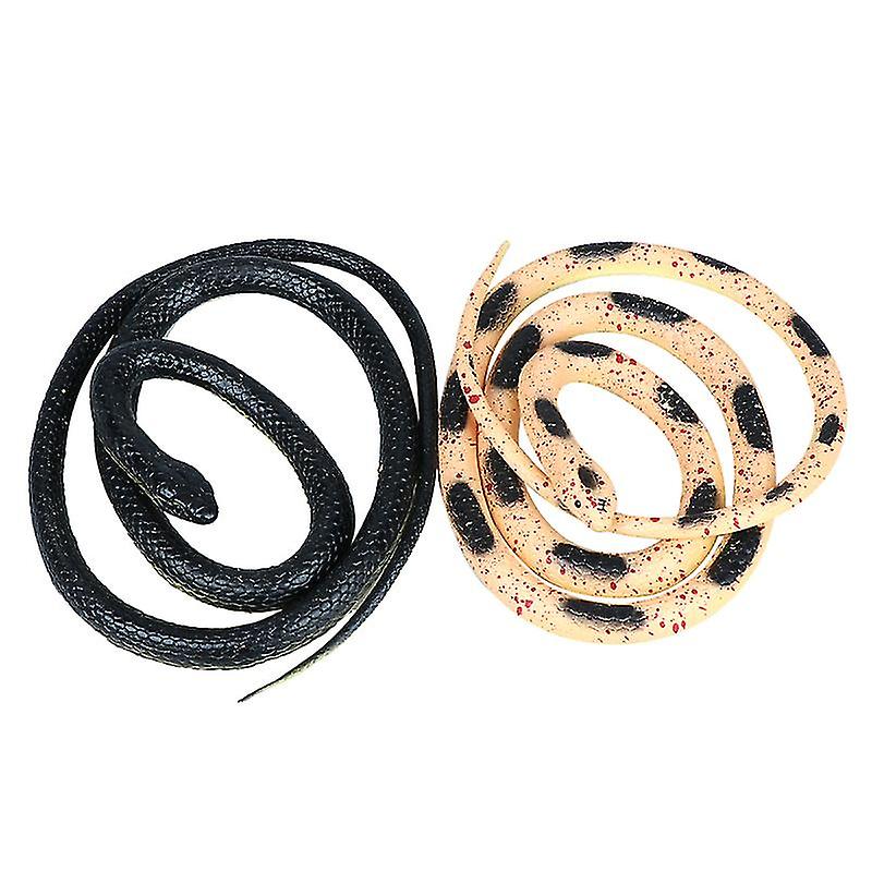 2pcs High Simulation Rubber Snake For Halloween Decorations