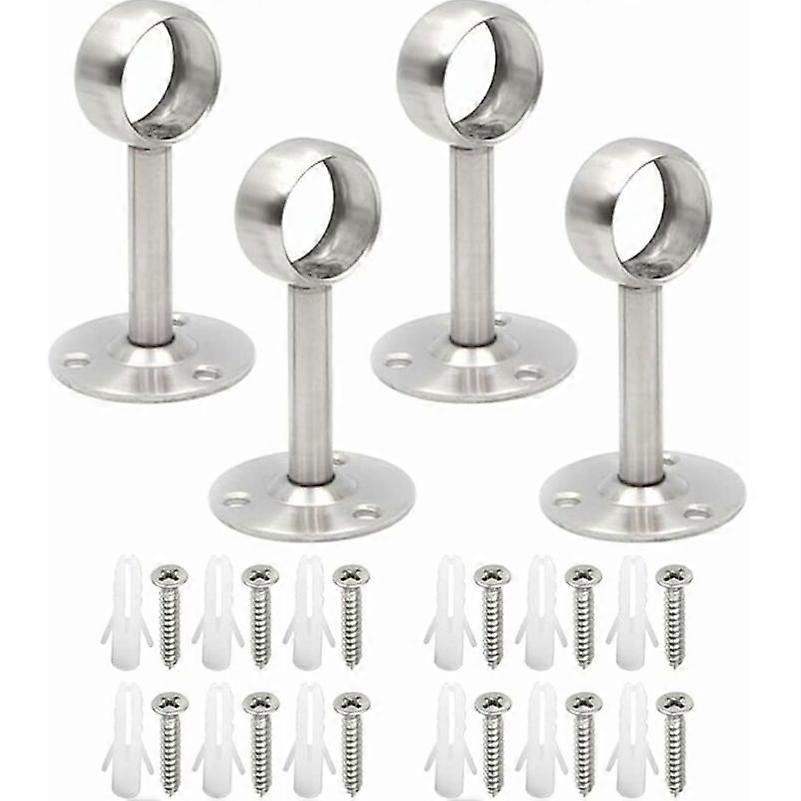 4 Pieces, Curtain Rod Bracket with Screws, Adjustable Ceiling Bracket