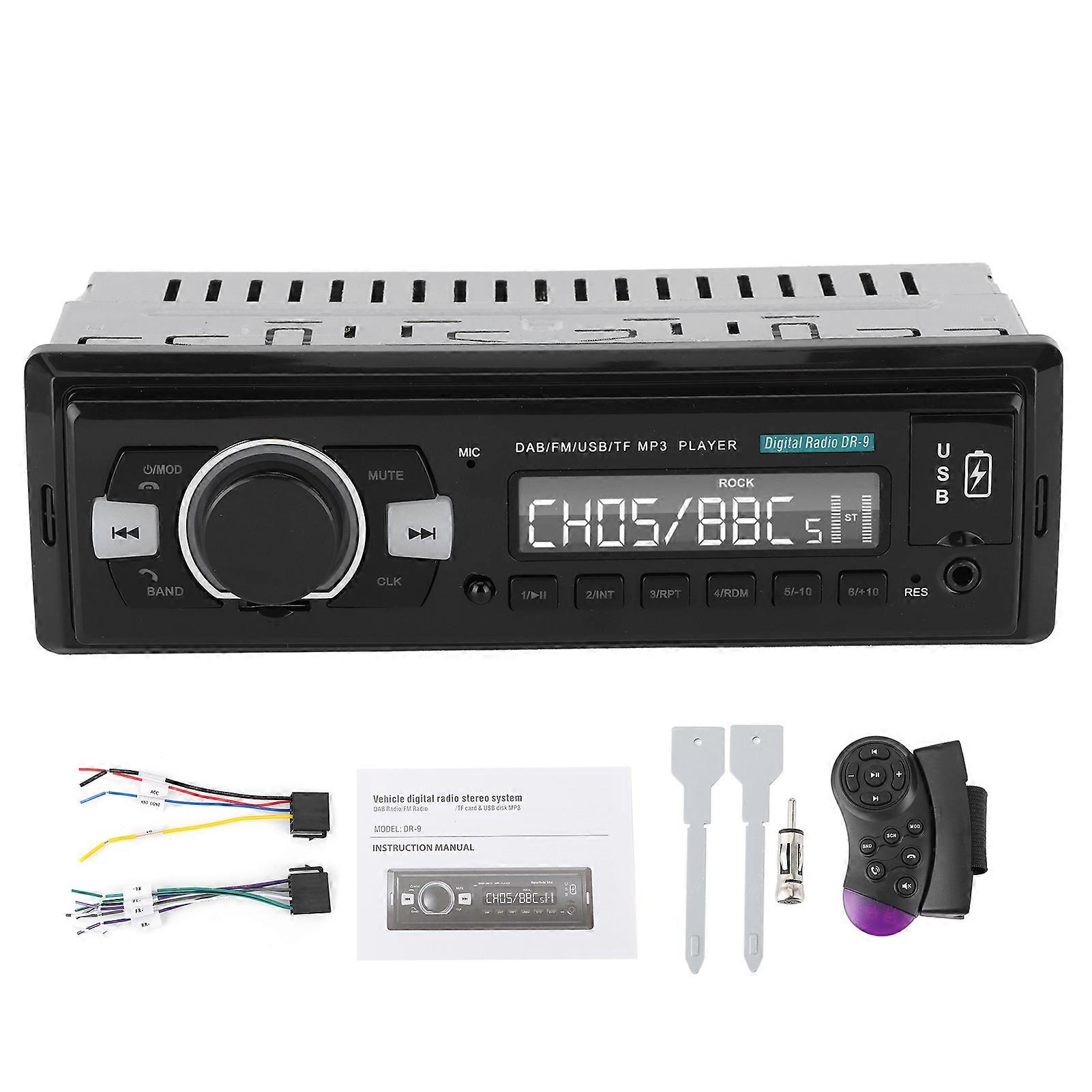 Vehicle Digital Radio Stereo System DVD Audio Player DAB/FM Receiver Dual USB Port Support AUX E2U611