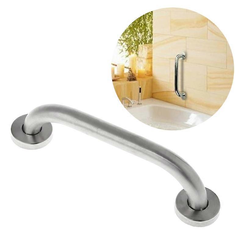 20cm Polished Stainless Steel Bathroom Grab Bar Sleek Wall-Mounted Safety Handle, Towel Rail, Easy Install