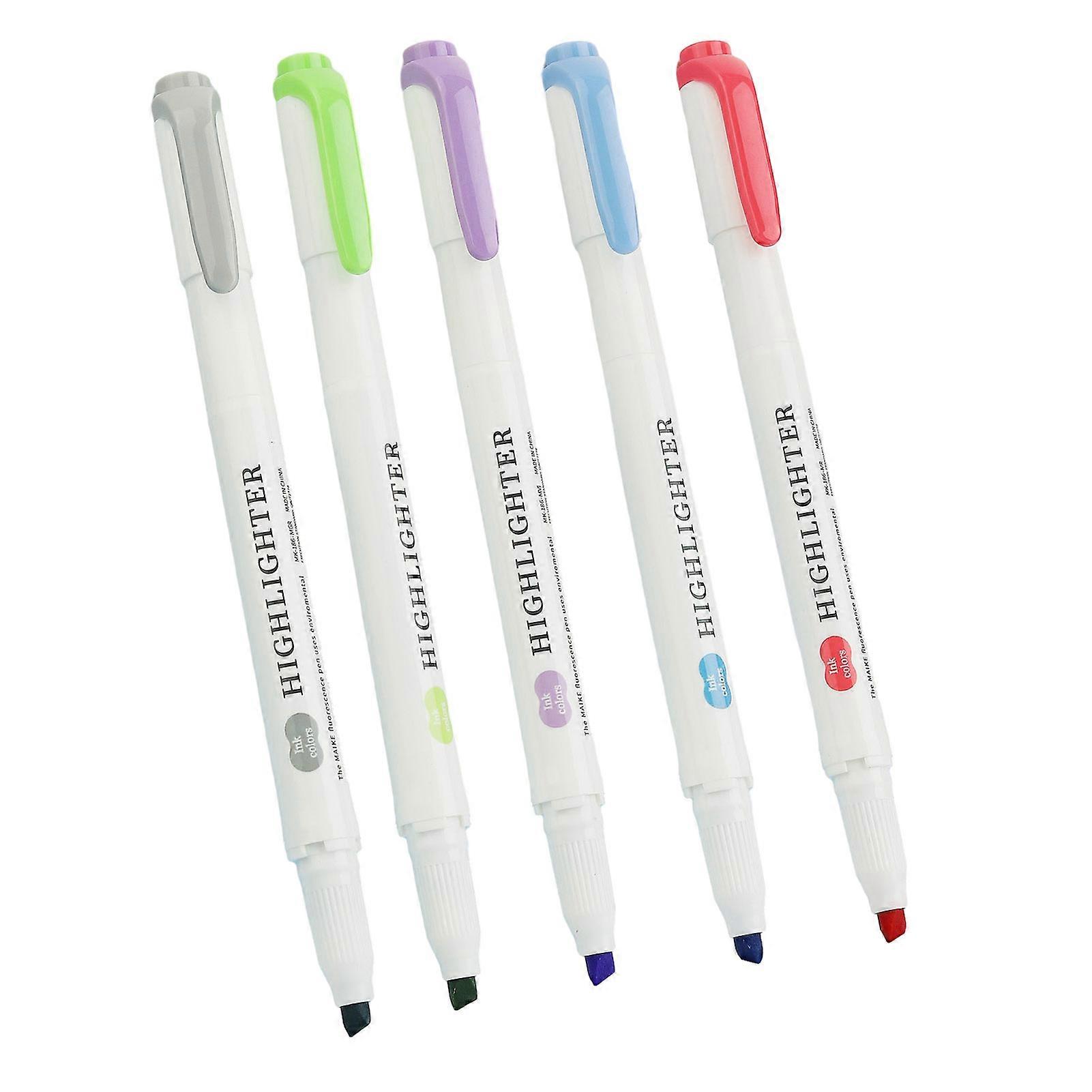 5/35Pcs Real Mild Highlighters Dual Tip Pastel Highlighter Pen Assorted Colors Markers Kids Adults Non-Staining Highlighter