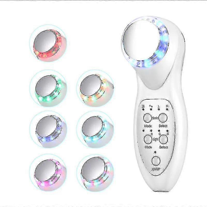 بالموجات فوق الصوتية 7 أضواء ملونة بقيادة أداة تدليك الجمال تجديد شباب الجمال - Sjue