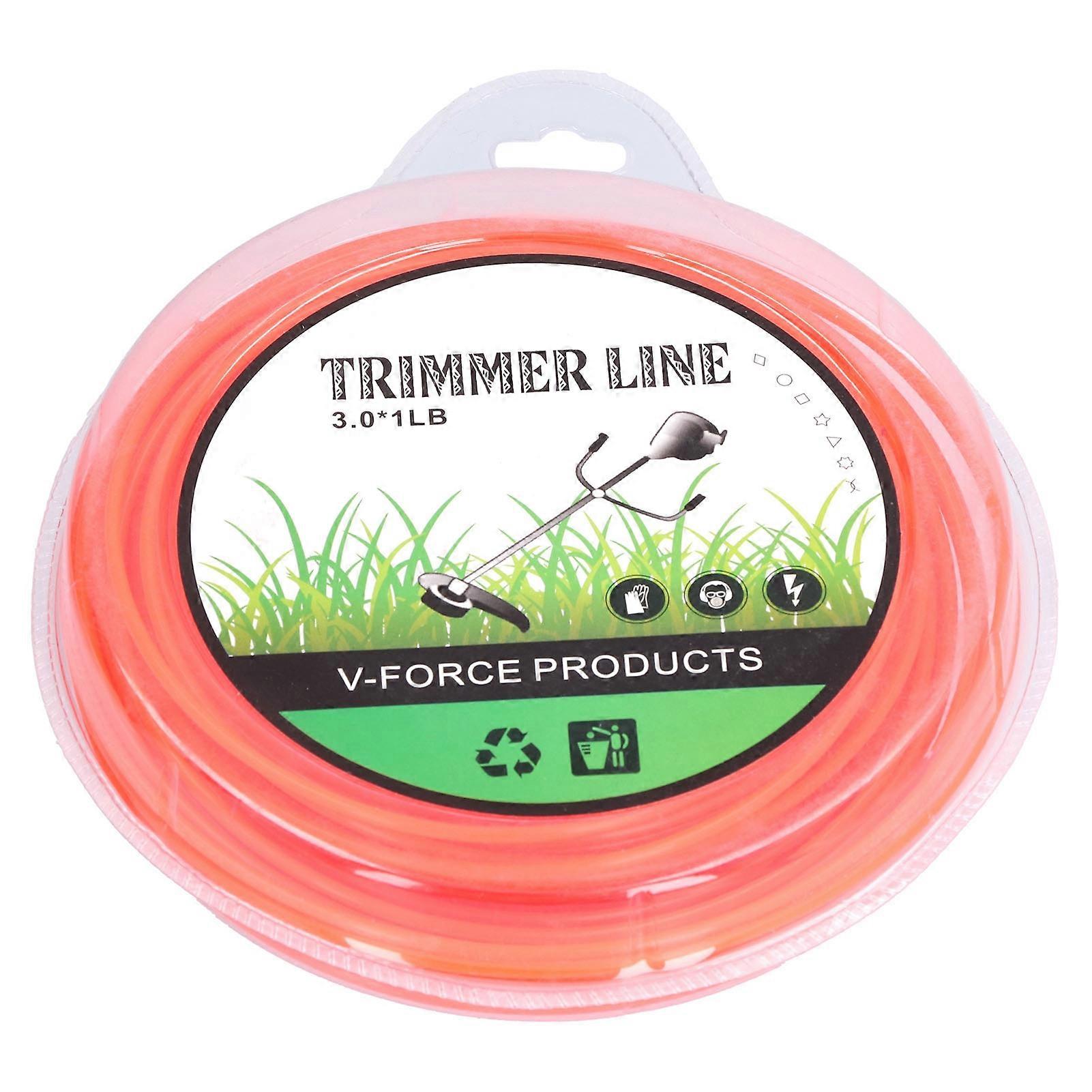 String Trimmer Replacement Line High Flexibility Easily Install Use Wear Resistant Mowing Nylon Trimmer Rope for MowersRed 3.0 Circle