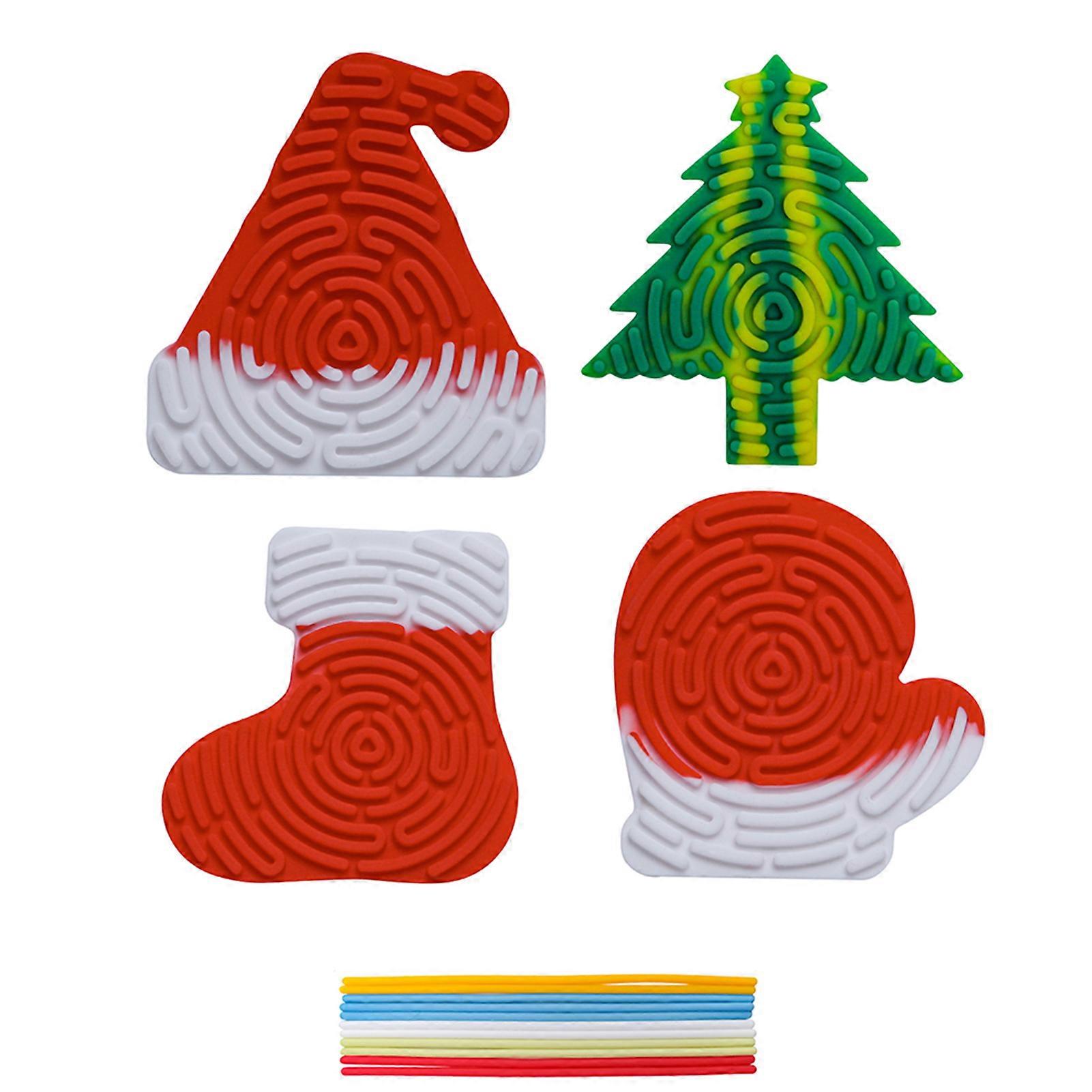 Silicone Calm Down Fidgets Toy Holiday Elements DIY Activity Education Toy for Stress Relief