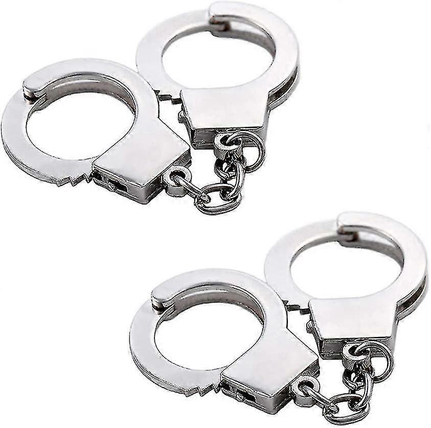 2 buc Mini cătușe metal keychain keyring