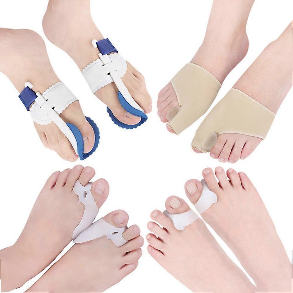 8pcs/ Set Reusable Toe Corrector Bunion Relief Pain Care Kit Toe Separators