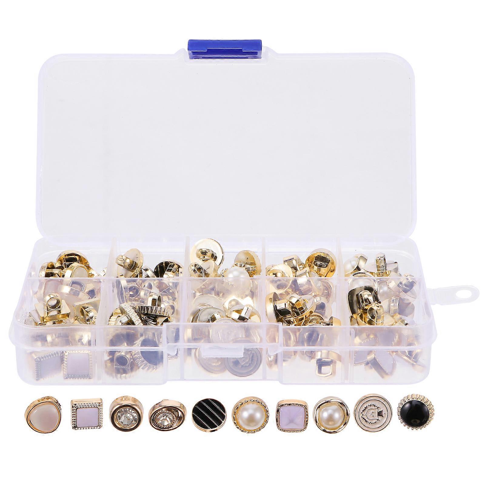 1 Box/100pcs Sewing Buttons Delicate Alloy Button All-match Clothing Button