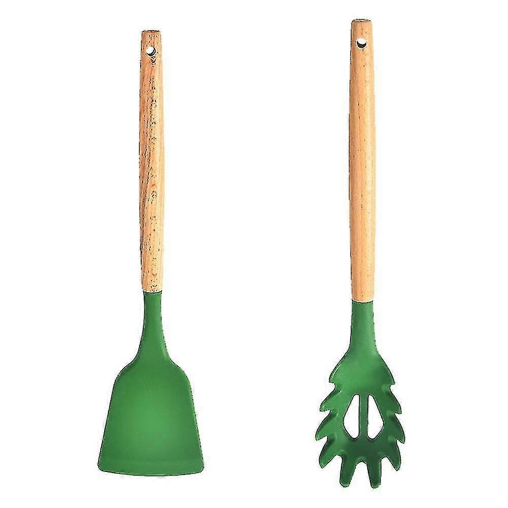2 Pcs Non-stick Silicone Cooking Kitchen Utensils,heat Resistant