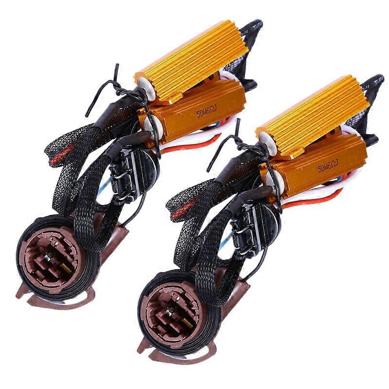 2X Lastwiderstands-Decoder Autoteile 50W 6 LED-Fehlerbeseitiger für 3157 4157 LED-Switchback-Licht