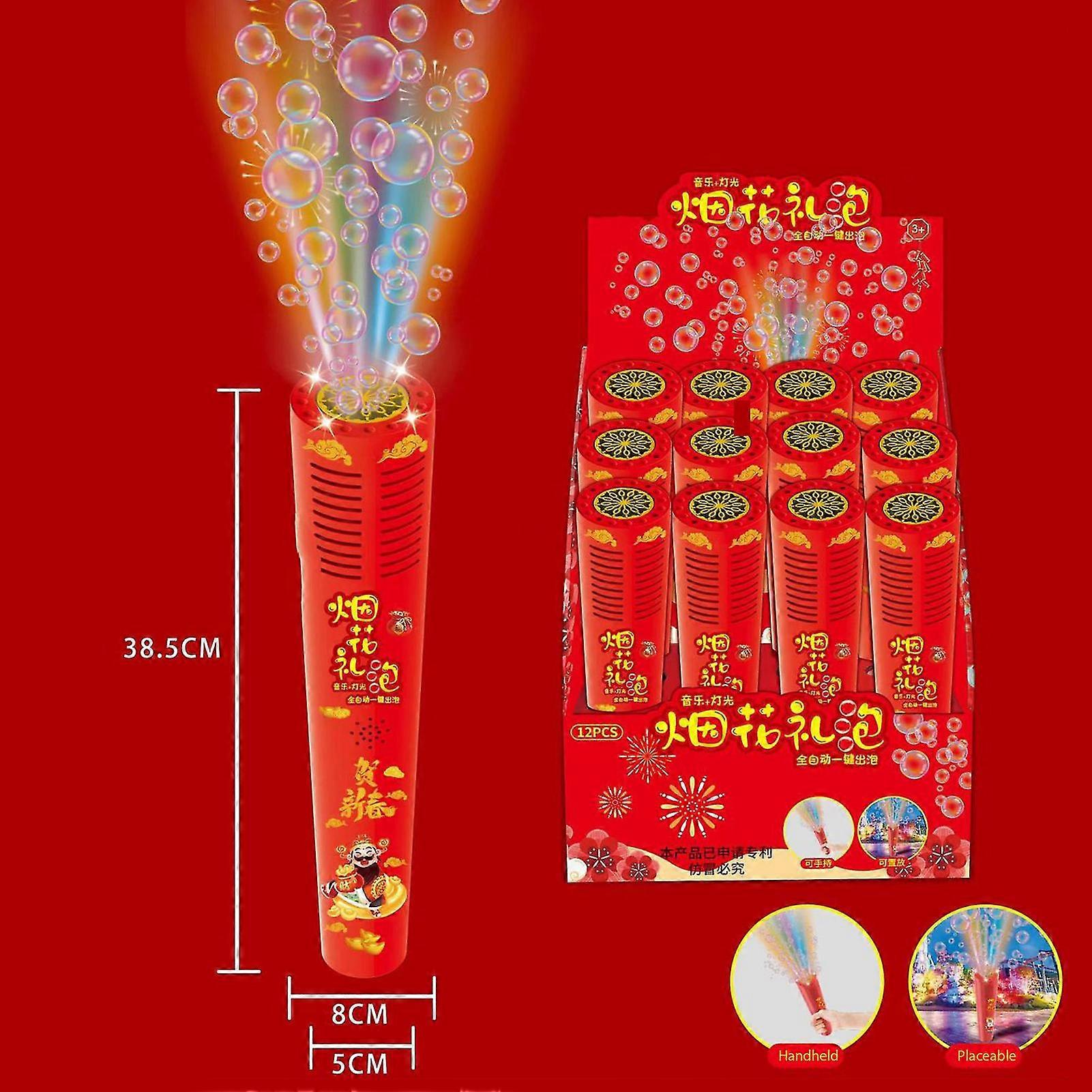 Full Automatic Firework Bubble Machine New Year Firework Bubble Maker Large Capacity Bubble Blower For Kids