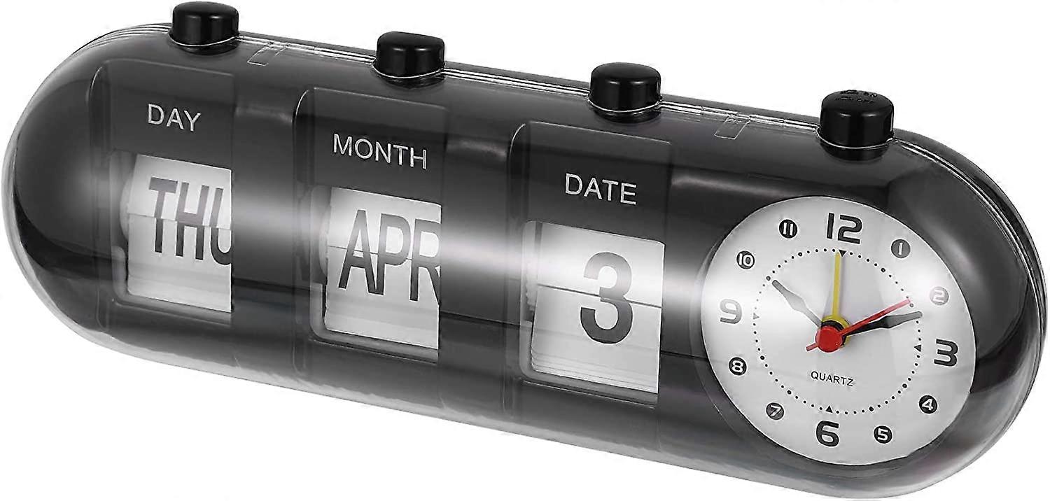 Manual Perpetual Calendar Capsule Clock Manual Flip Calendar Clock Alarm Clock