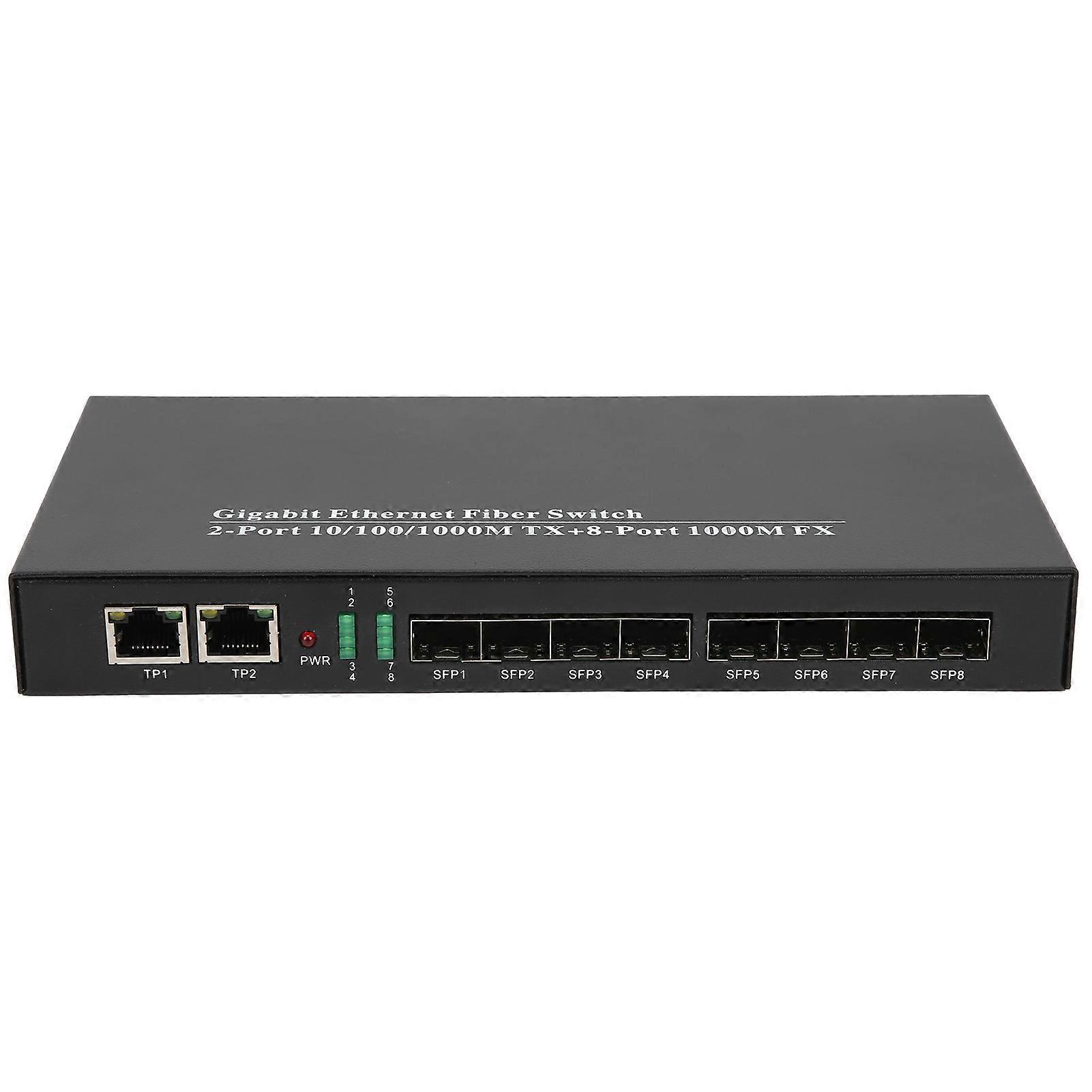 XXSSFP8F2G Gigabit Ethernet Fiber Switch 1.25G Transceiver DC 5V/3A 10/100/1000Mbs YEMAA