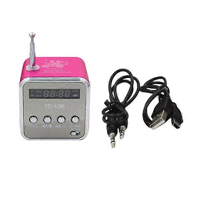 Portable Emergency Radio With LCD Stereo Loudspeaker Mini Digital FM Radio Speaker Digital MP3 Player SupportTF Card