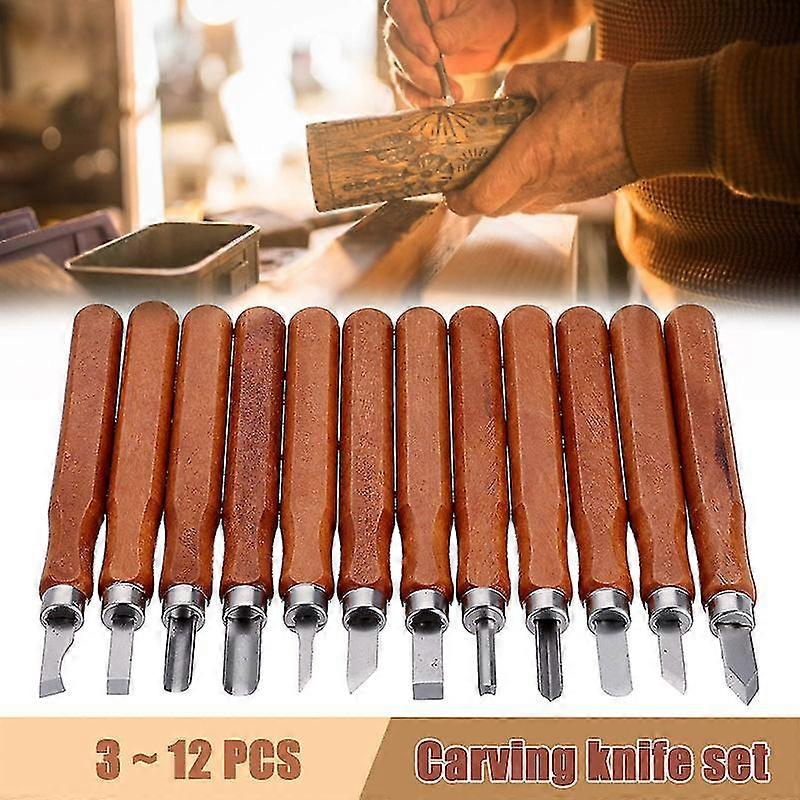 12pcs Wooden Chisel Carving Professional Knife