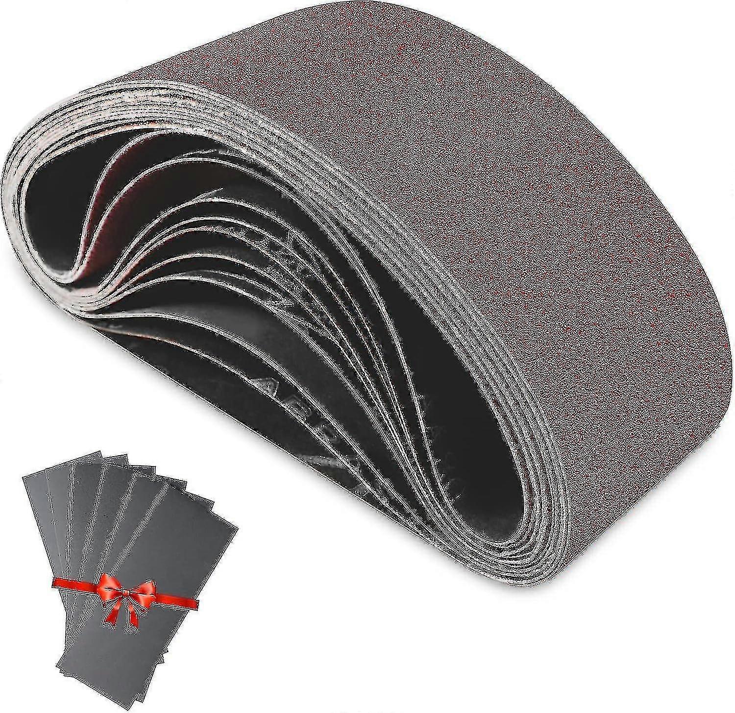 Sanding Belt 75 X 457 Mm Sander Belt - Mixed Sanding Belt Set (2 X Grit 60/80/120/180/240) For Belt Sanders (10 Pieces)