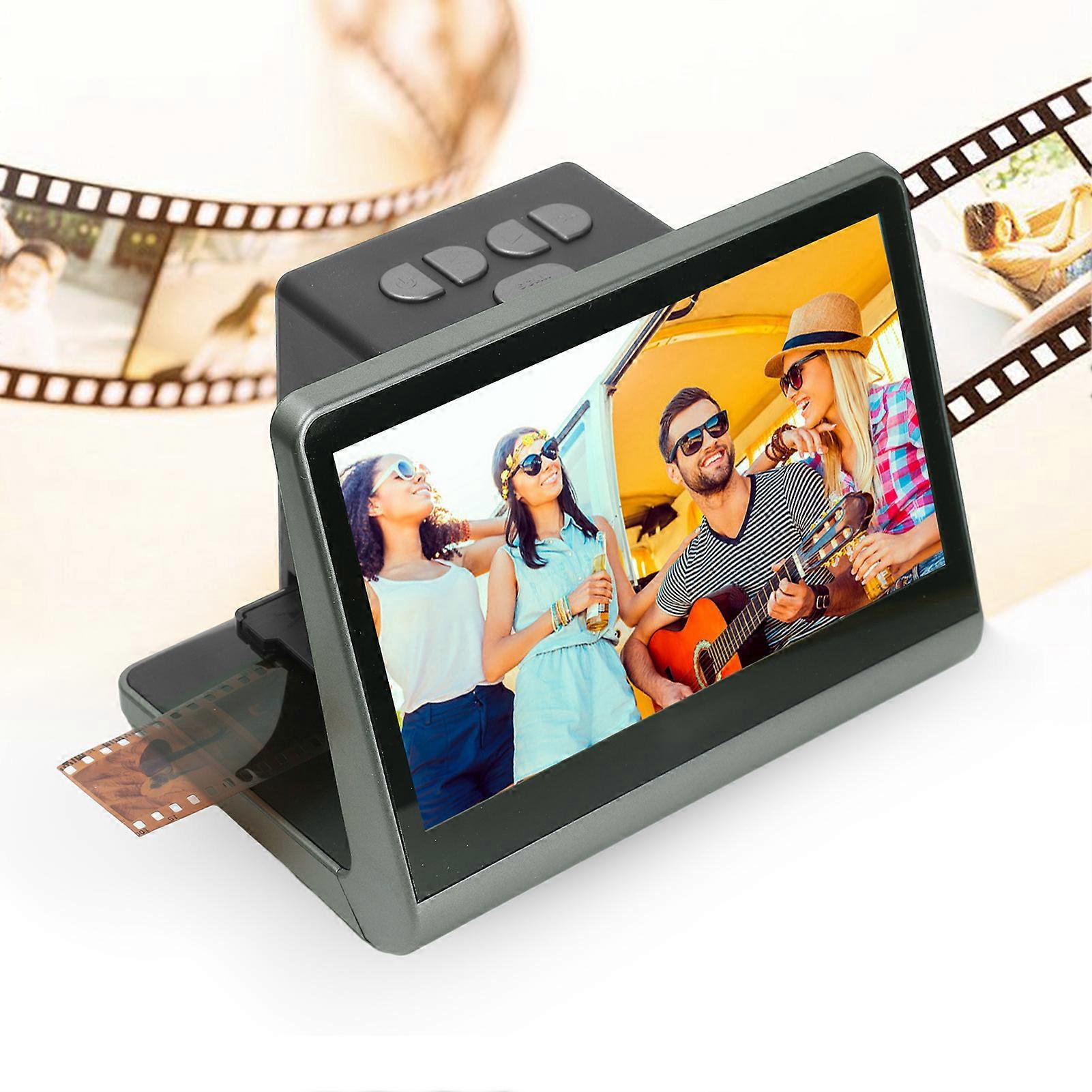 Bisofice Film and Slide Scanner 7 LCD Screen for 135 Film(36*24mm)/126KPK /110 Film16GB Support APP 48W Pixels Display
