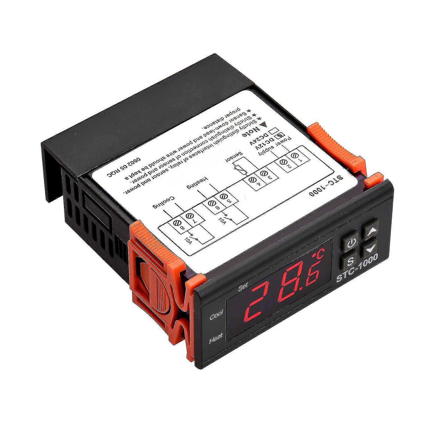 Digital Temperature Controller Stc-1000 Intelligent Temperature Regulator Ac 110~220v Refrigerator Thermostat Support Heating/cooling/temperature Corr