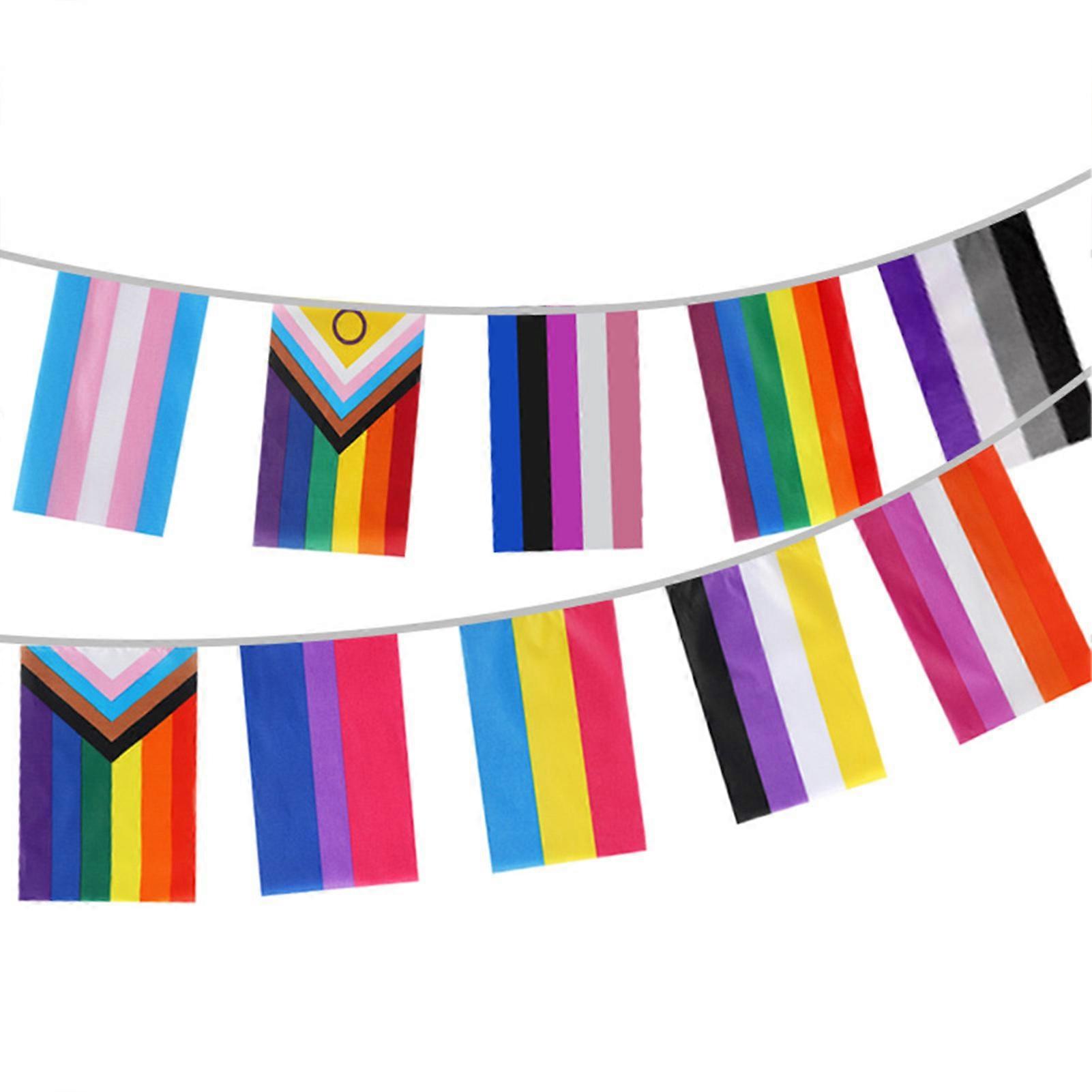 LGBTQ 무지개 다채로운 깃발 생생한 색상 다양한 스타일 배너 깃발 휴일 파티 용품
