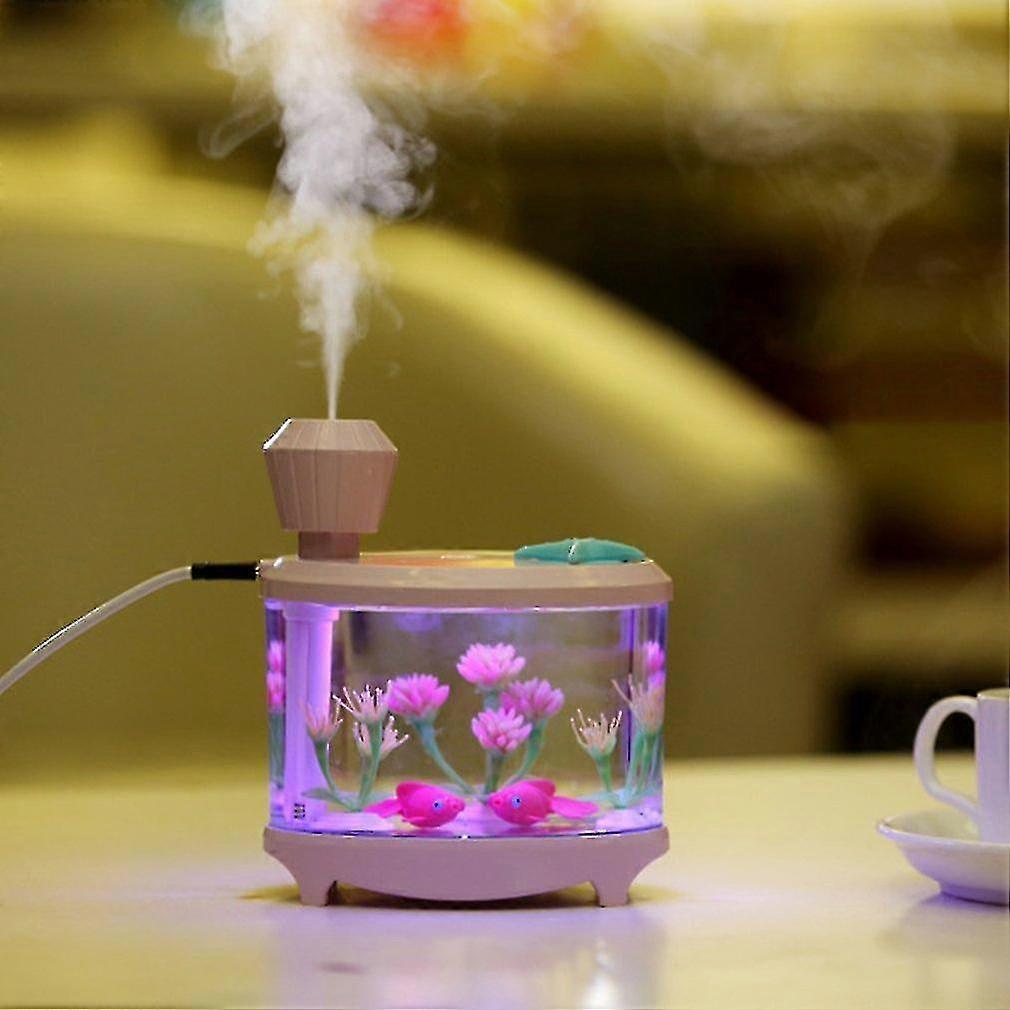 Fish Tank Aquarium Shaped Led Light Air Humidifier Diffuser Purifier Atomizer