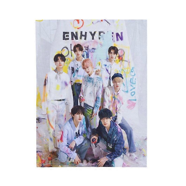 بطانية صور الذكرى Enhypen ، أعضاء Enhypen Kpop Merch ، هدية لمروحة Enhypen ، هدية ل Engene ، أفكار هدايا مروحة Kpop - WVNY241