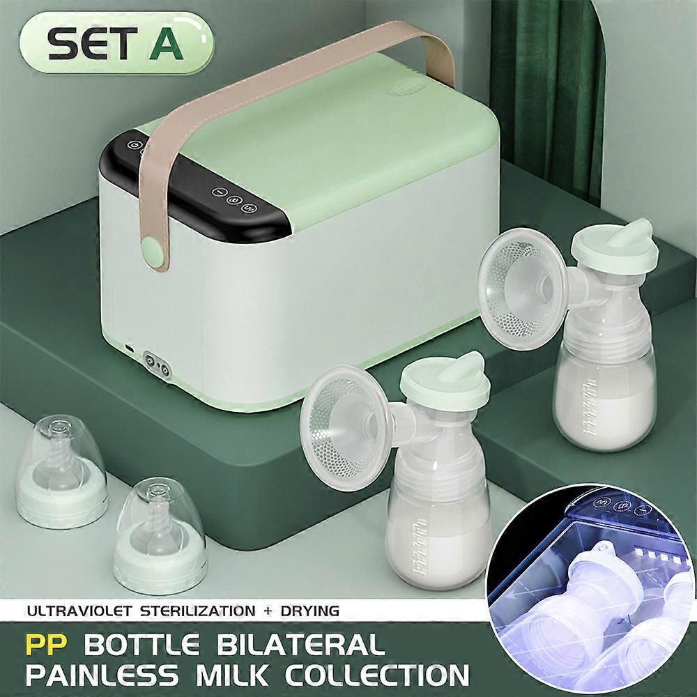 Electric Breast Pump Silent and Painless Fully Automatic and UV Sterilizer Automatic Drying Ai Touch Screen Smart Control PPSU