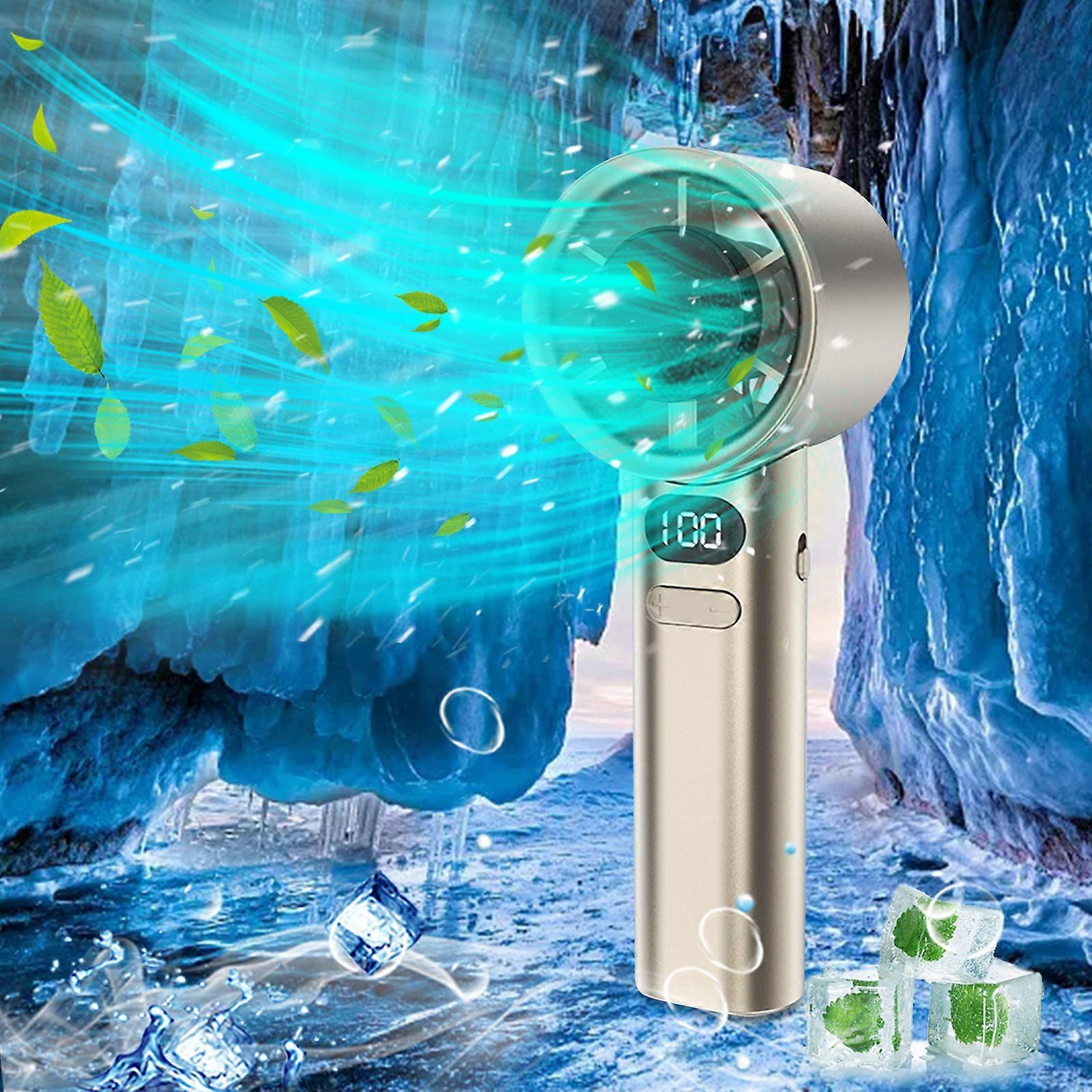 Variable Speed Handheld Fan High Wind Power Silent Turbine Mini Portable Outdoor Low-noise Handheld Fan Flye3461