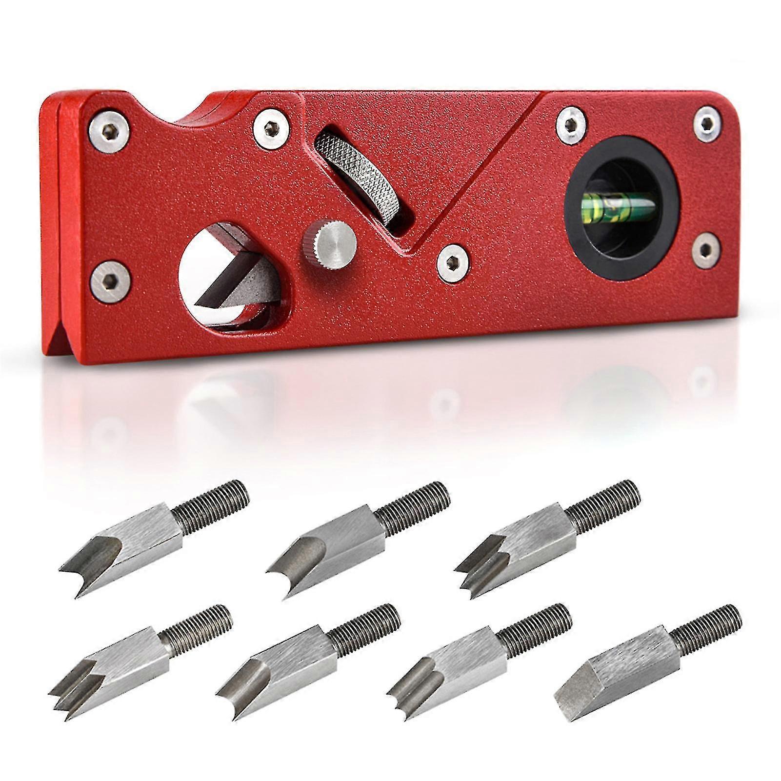 Mini Chamfer Plane Set For Wood Portable Adjustable Wood Trimmer With Level-meter & Chamfer