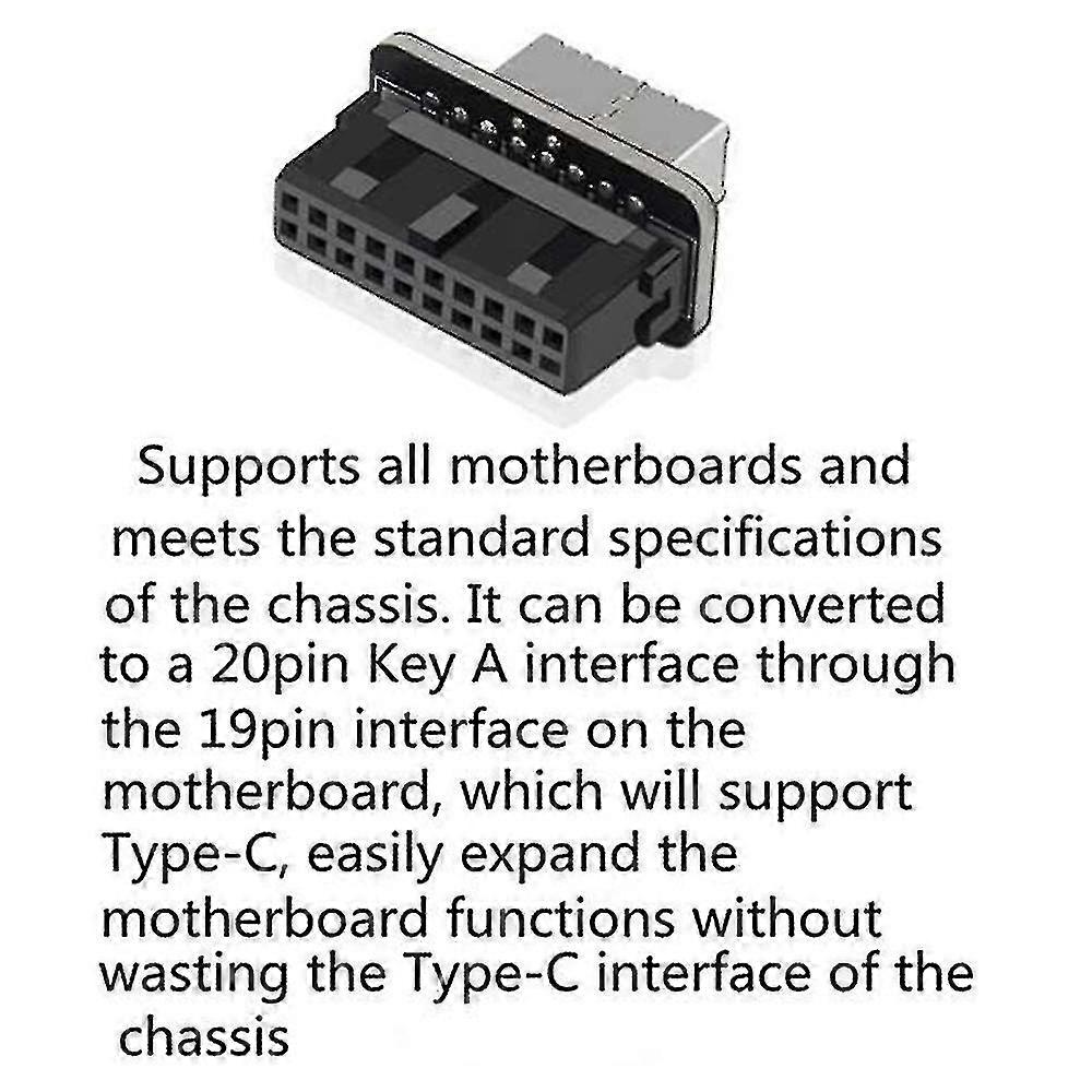 Motherboard Usb3.019p/20p To Type-e90 Degree Adapter Chassis Front