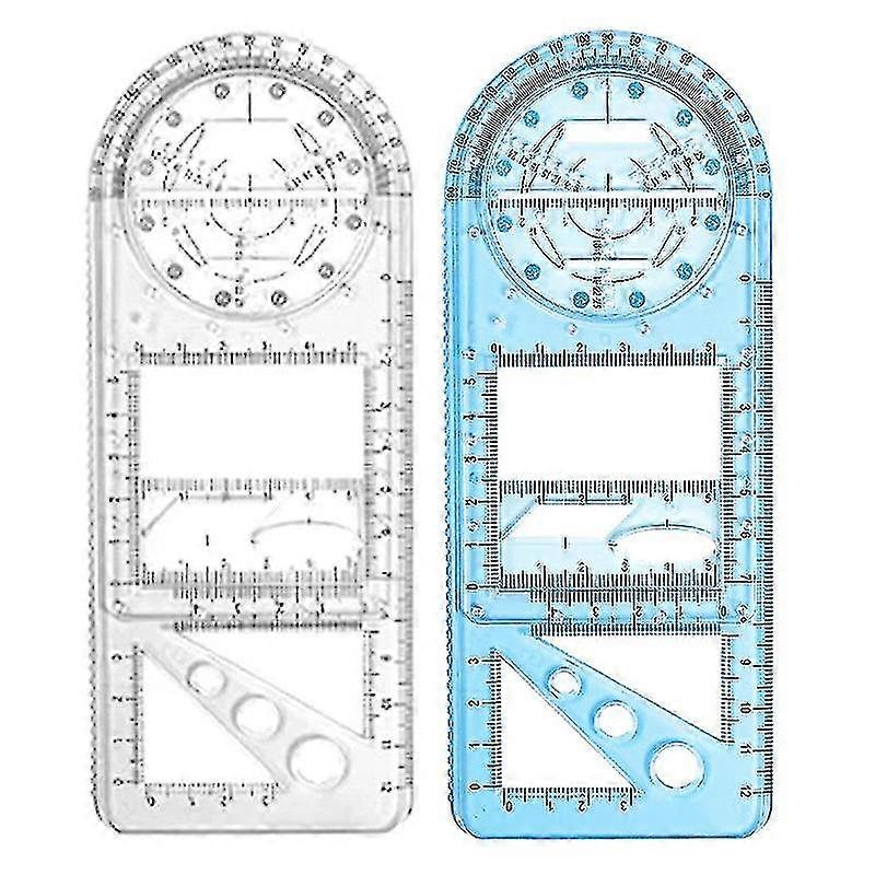 Multifunctional Geometric Ruler Geometric Drawing Template Measuring Tool For School