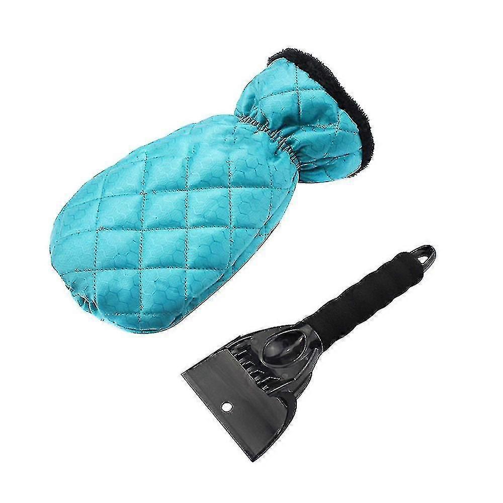 Car Ice Scraper Gloves Windshield Snow Scraper Gloves Ice Scraper Tool (green)