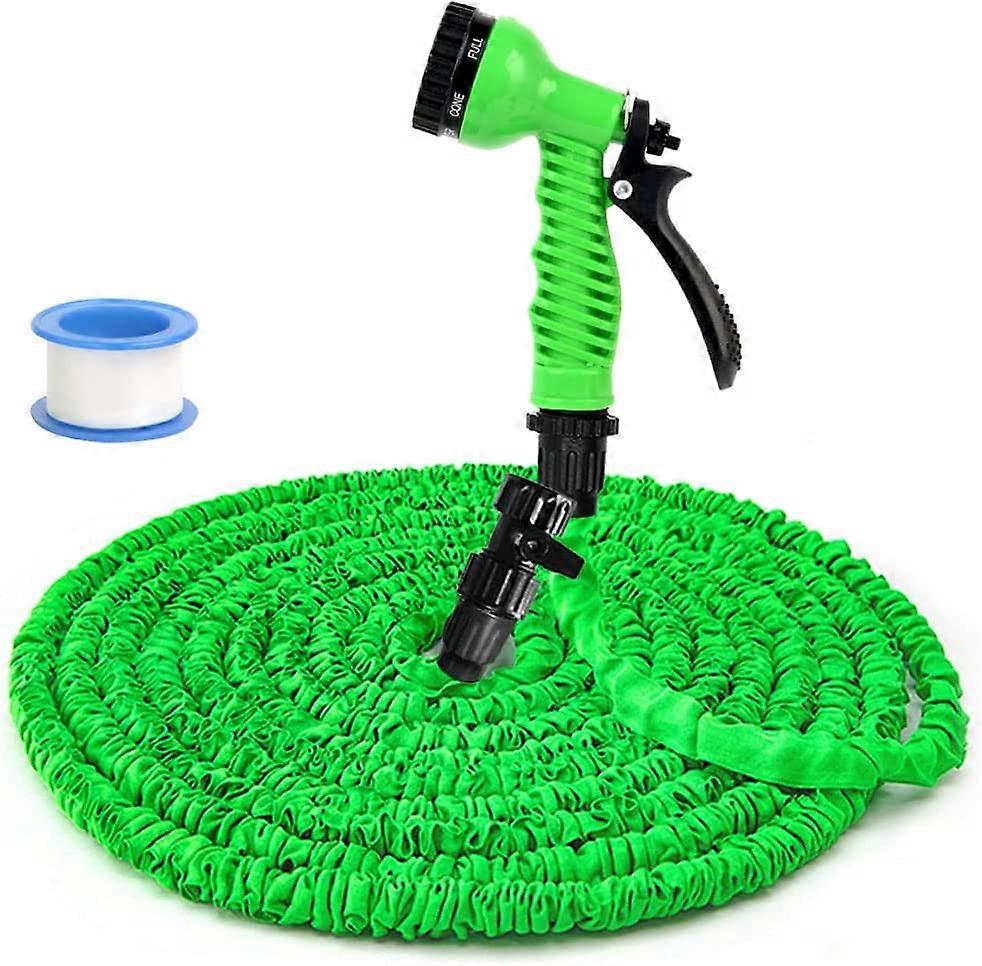 أنبوب مياه خرطوم الحديقة القابل للتوسيع - خرطوم مياه 50FT مع فوهة رش خرطوم 7 وظائف ، خرطوم مياه حديقة سهل الاستخدام لغسيل سيارات الأليفة ، غرام