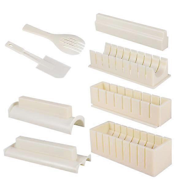 10pcs Sushi Making Kit Multifunction Rice Roll Mold 5 In 1 Sushi Rolls Maker For Home Kitchen