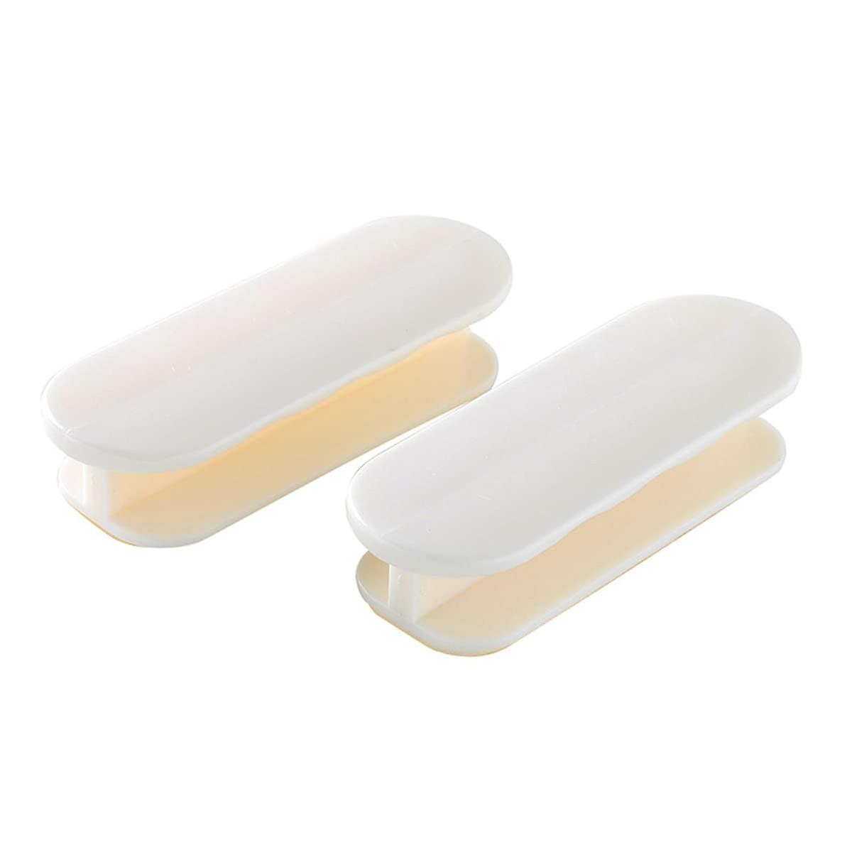 2Pcs Self-Adhesive Push Pull Helper ABS Cabinet Pull for Cabinet Drawer Kitchen Fridge Door Window Sliding Door