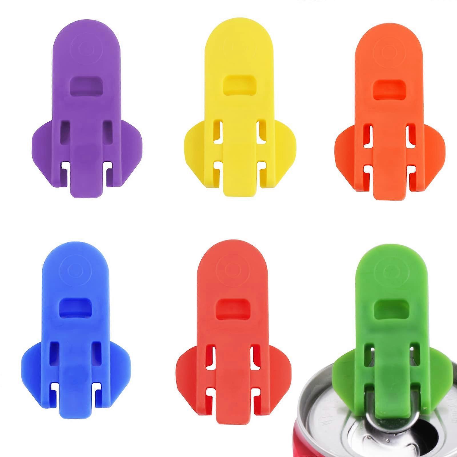 6 Pcs Manual Easy Can Opener,Soda Beer Can Opener Beverage Can Top Ring Opener Tool,Leakproof Soda Can Cover Can Openers for Pop,Coke,Beer,Soda,Alumin