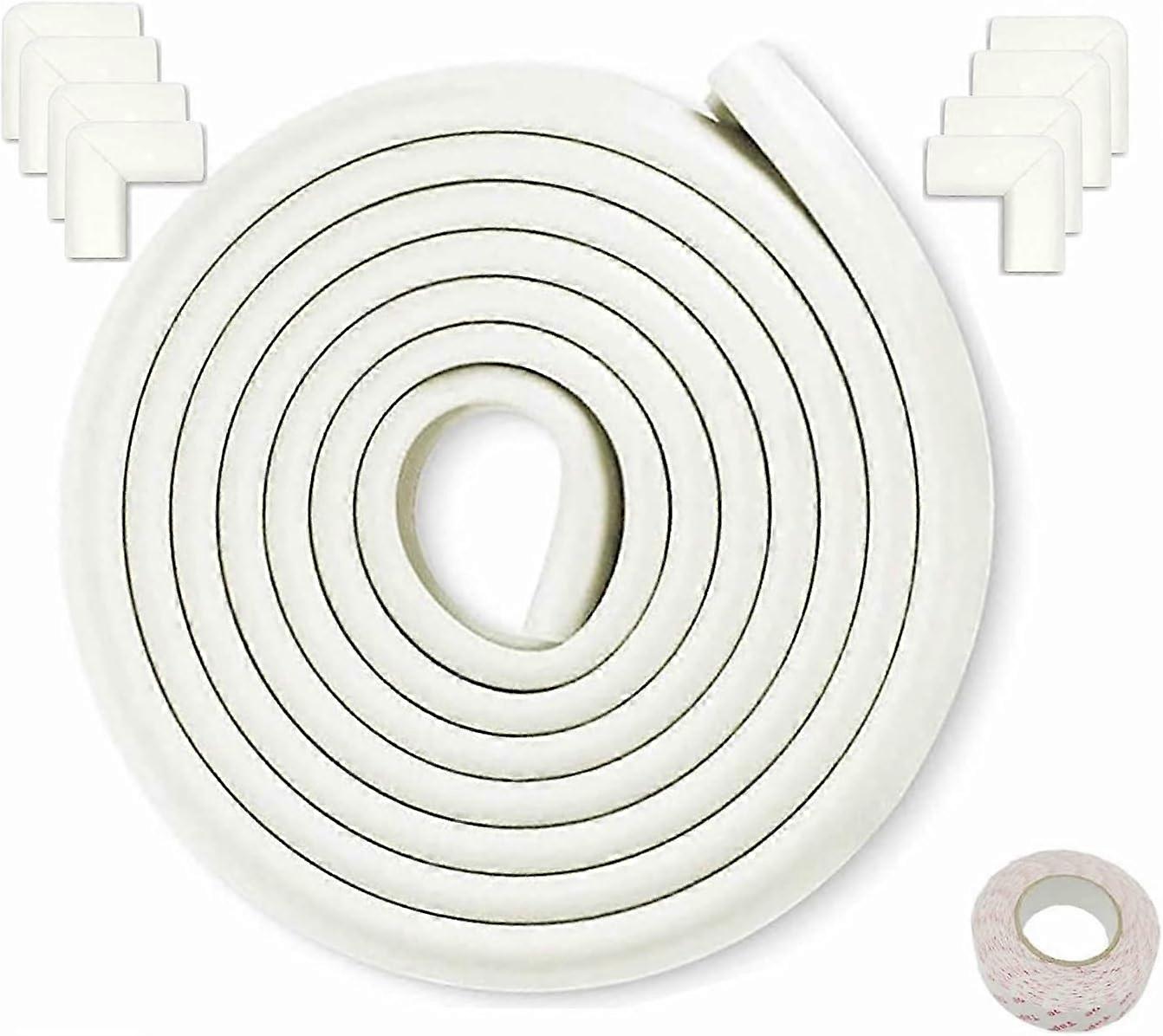 4m Anti-Shock Foam Roll Table Edge and Corner Protectors White 35*12mm