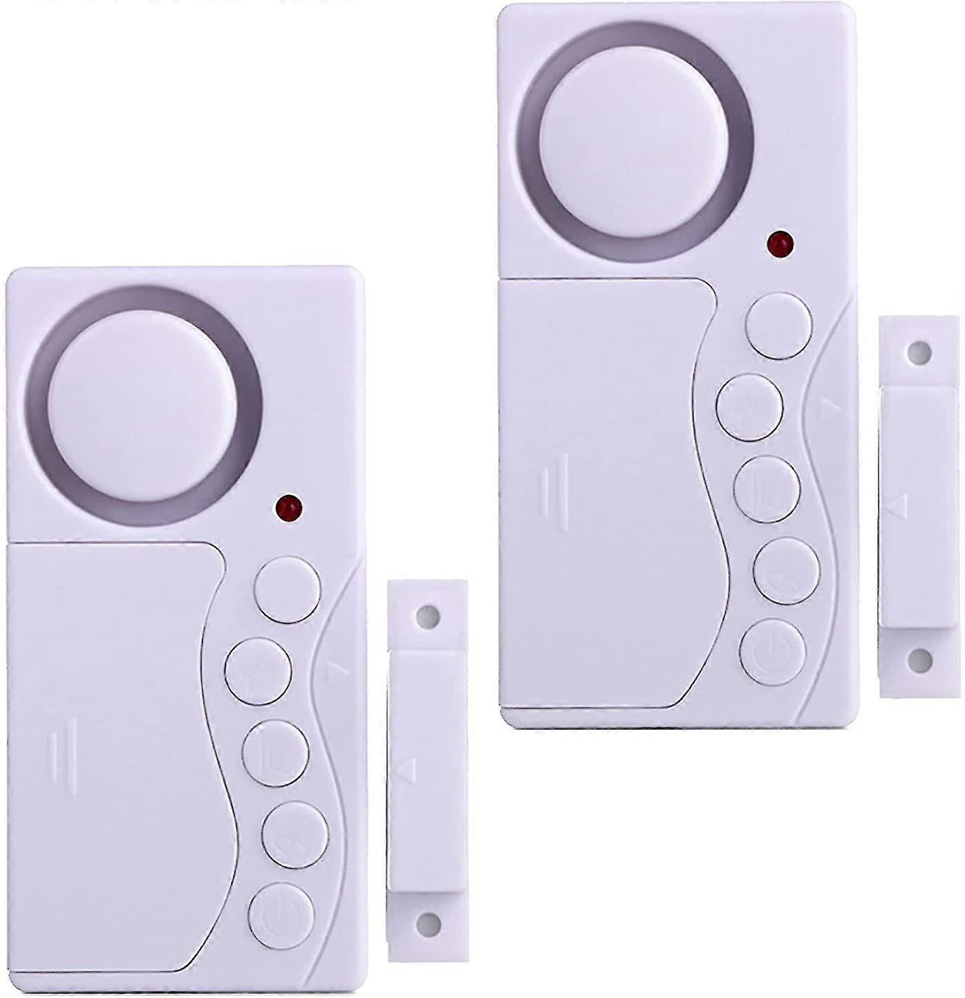 2 Pack Wireless Door Window Freezer Door Alarm 3/15/30/60 Seconds Adjustable Delay Wireless Door Open Sensor For Child Safety Home Shops