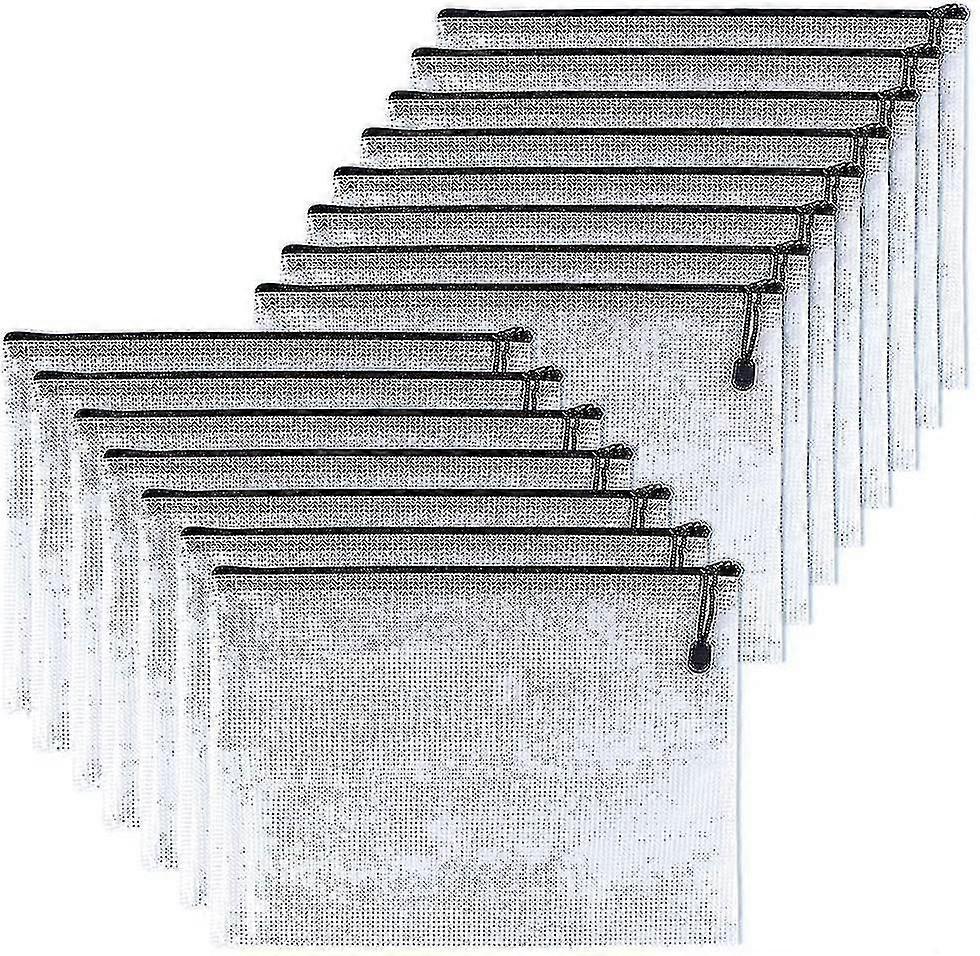 15 Pcs Document Bag A5 Zipper File Wallets Plastic Zippered Folder Bags Small Zip Storage