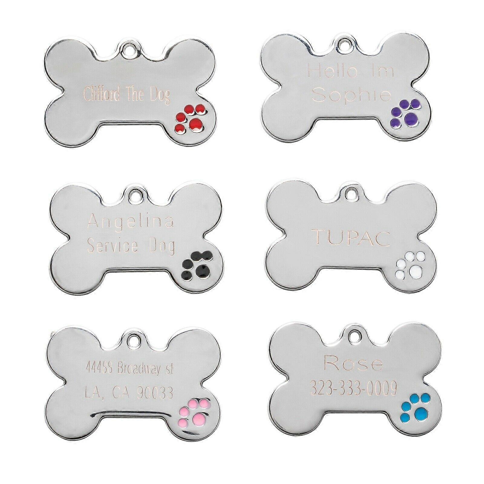 Dog Tags, Bone Id Tag For Dog, Engraved