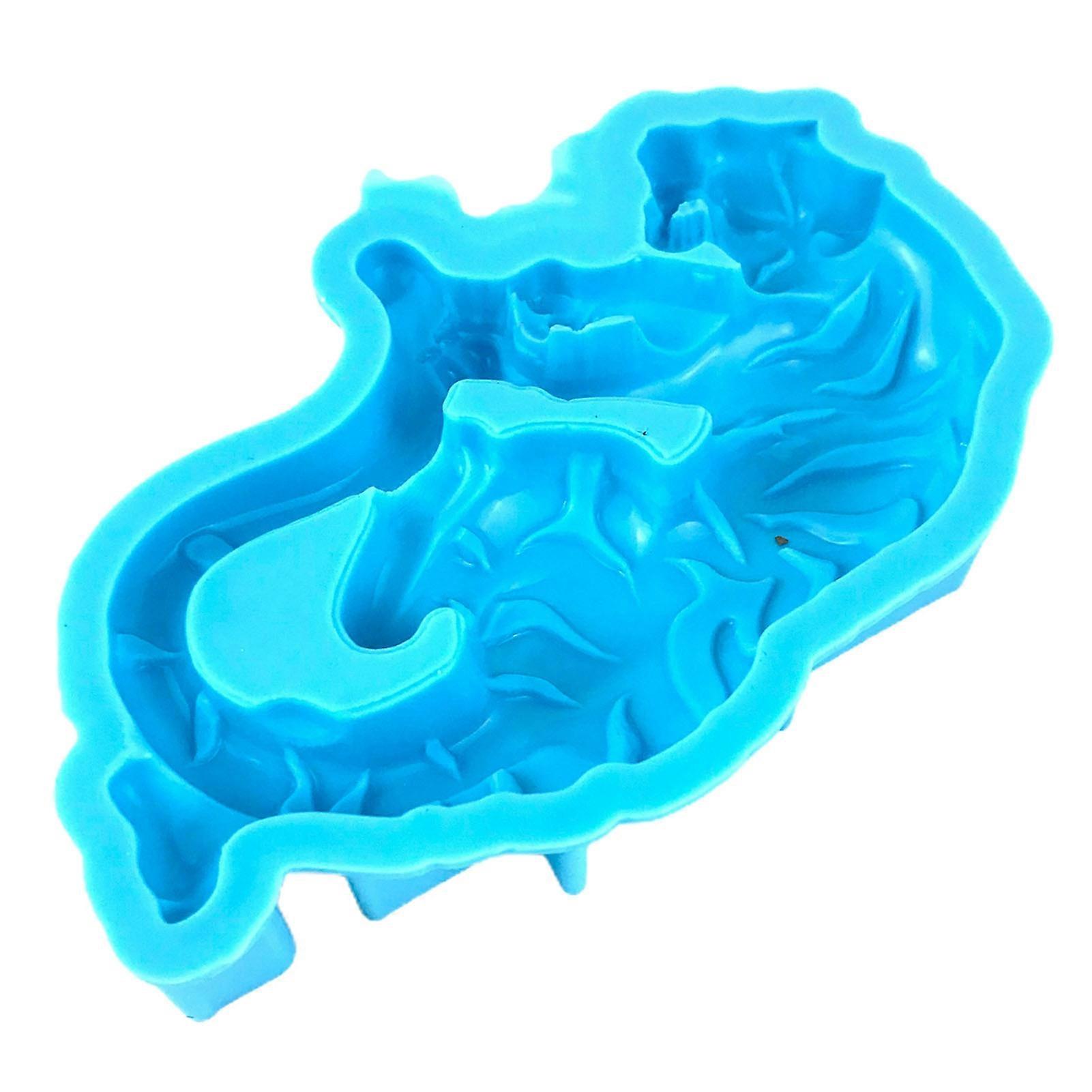 Casting Mold Reusable Decorative Smooth Surface Safe Wear Resistant Exercise Hands-on Ability Solid Color Tiger Shape Silicone Mold Handicraft Shop Ac
