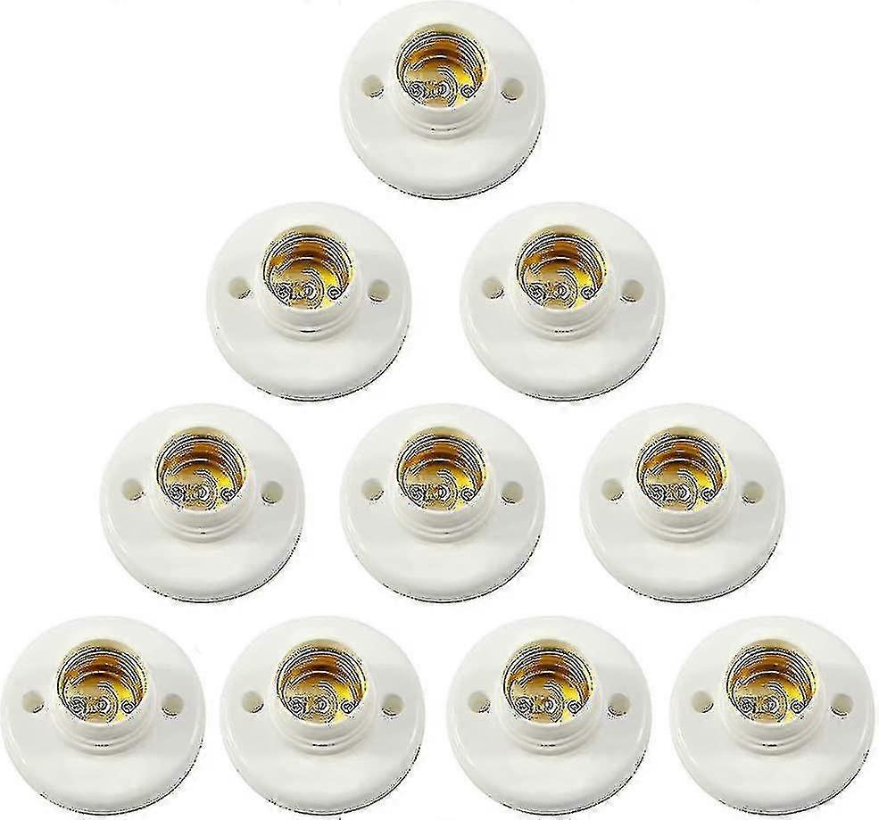 E27 Lamp Holder Plastic Screw Socket Wall Mounted Led Bulb Base Converter Adapter Holders For E27 Bu