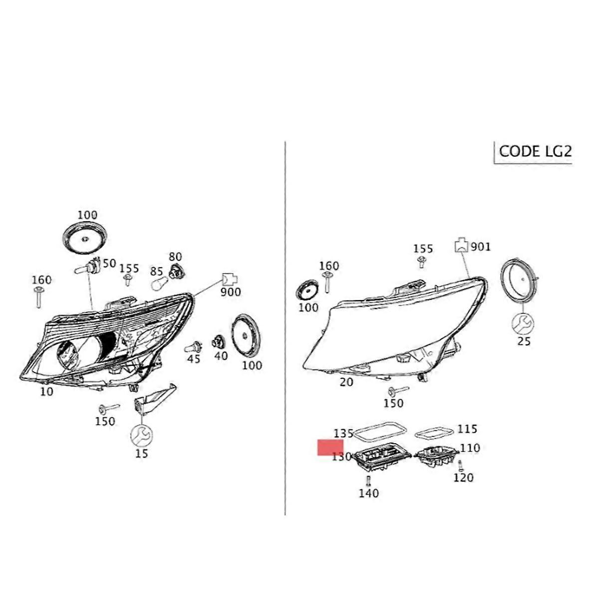 A2129005424 Car LED Headlight Control Unit DRL Module for E-Class W212 S212 2014-2018 A2129024008