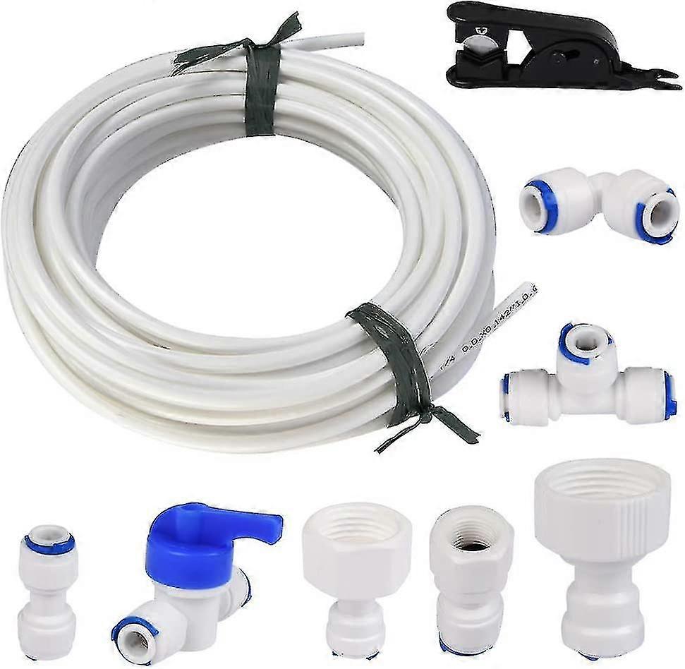 15 Meters Hose, 1/4" Frid Hose Connector Kit, Filter Tube, S And Accessories For Refrirators/ Frid