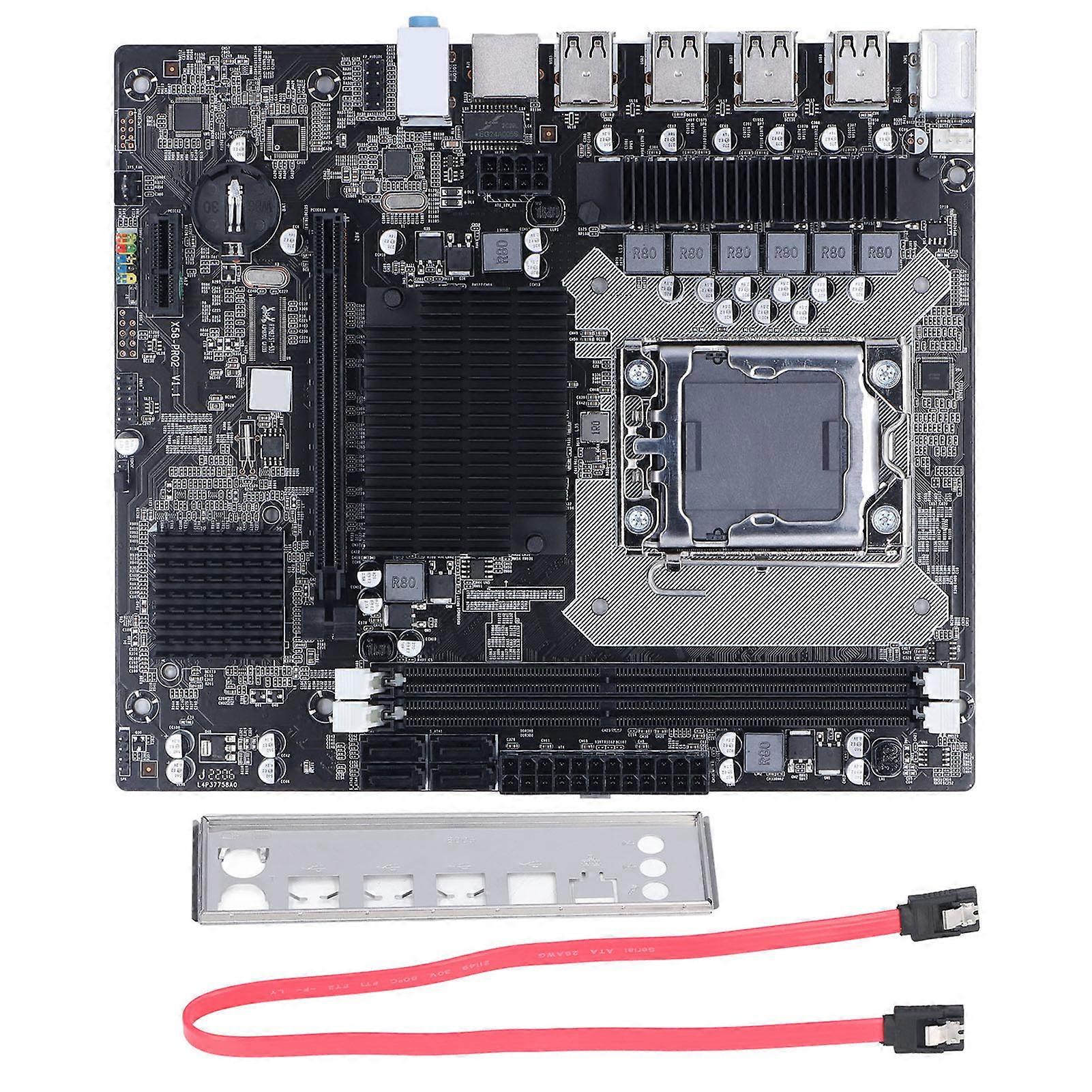 X58 Μητρική πλακέτα 2 DDR3 LGA 1366 καρφίτσες Gaming μητρική πλακέτα υποστήριξη ECC μνήμης USB2.0 SATA θύρα PCB μητρική πλακέτα για την επιφάνεια εργασίας