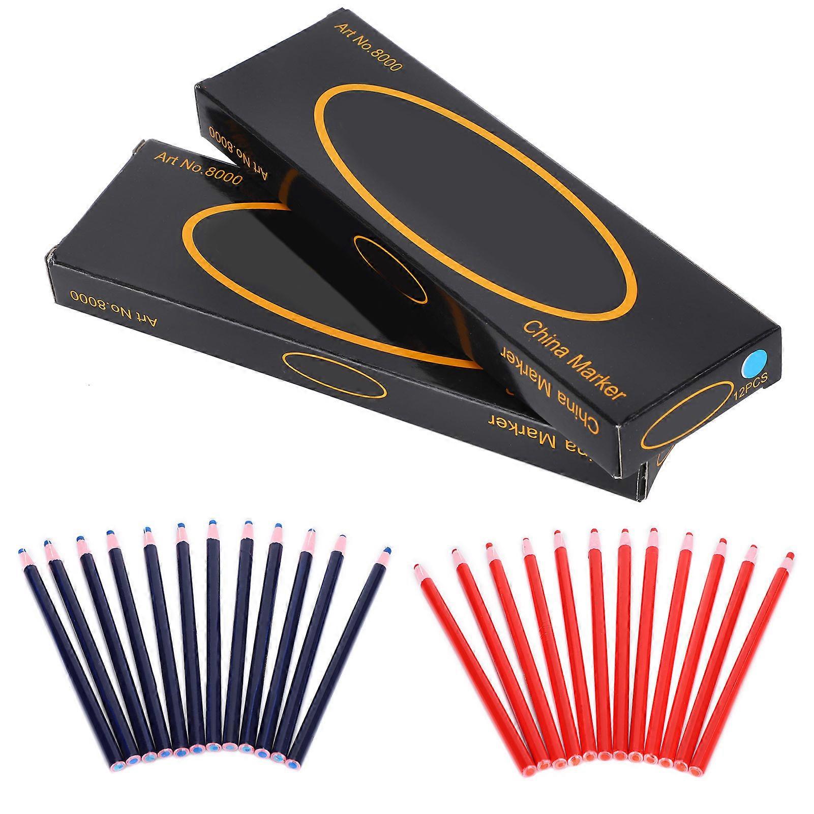 24Pcs Ράψιμο Mark Chalk Pencil Tailor's Marking Tracing Tools Δωρεάν κοπής Σχέδιο γραμμής υφάσματος