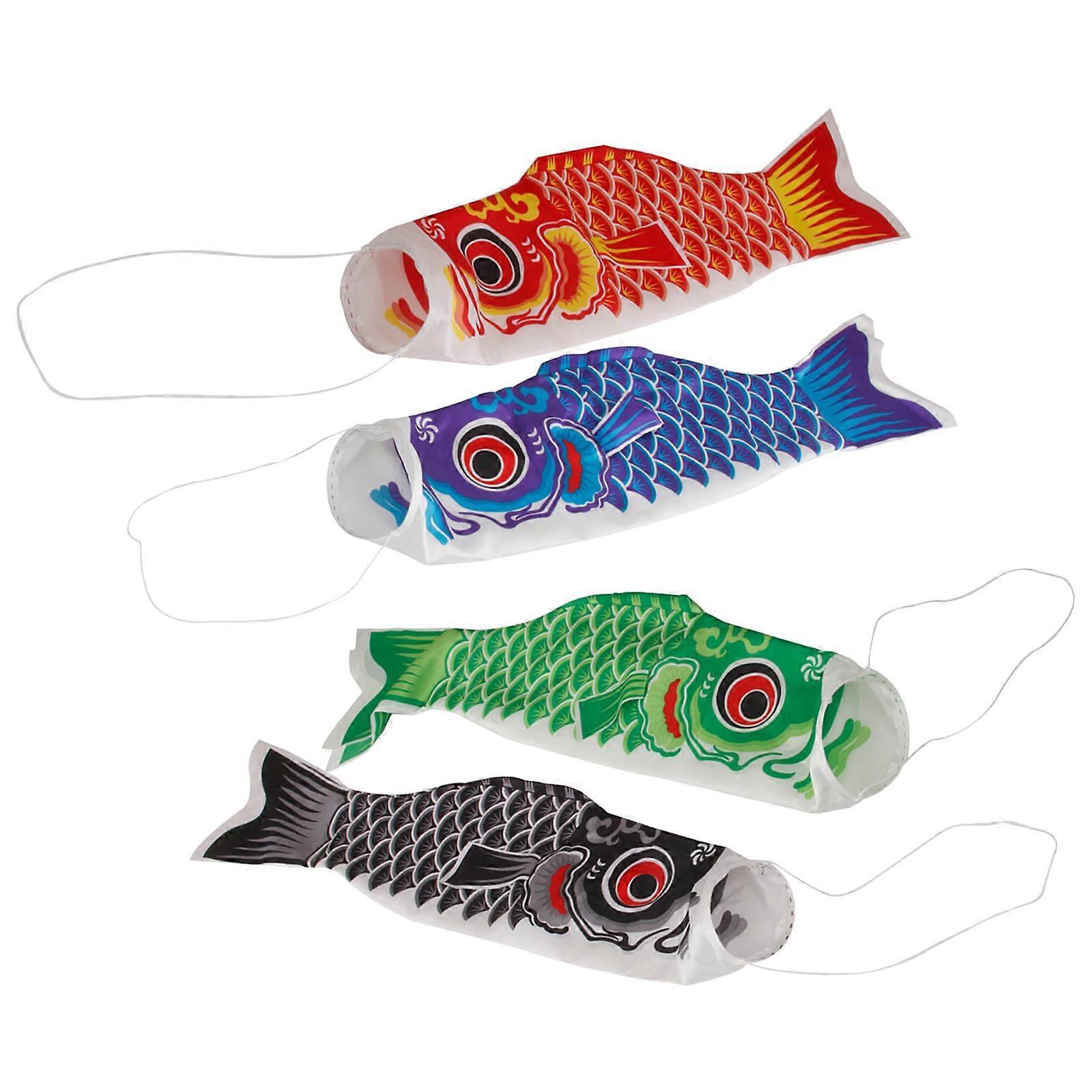 4Pieces 150cm Various Japanese Windsock Carp Flag Koi Nobori Sailfish