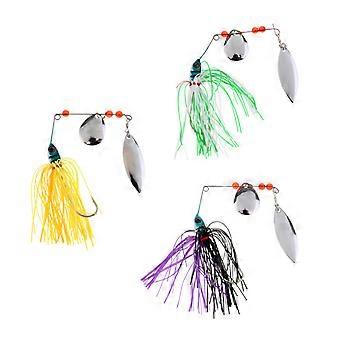 3pcs fiske spinnerbaits hard agn havfiske paljetter lure sett 15g/18g høy kvalitet