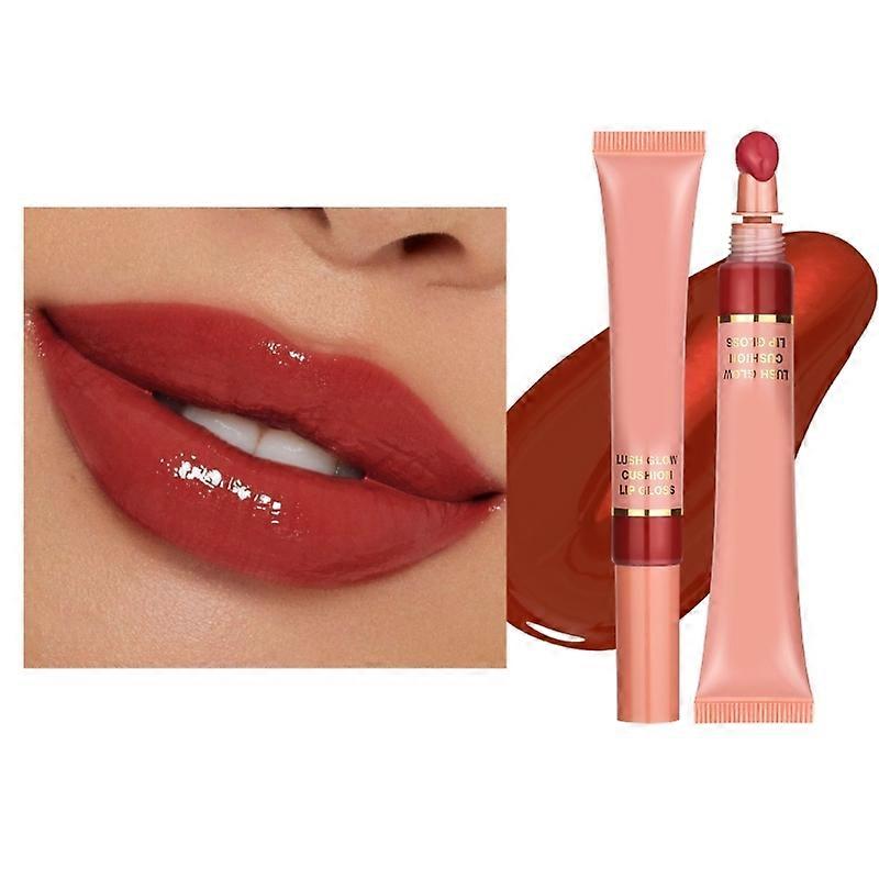 Liquid Lipstick with Cushion Applicator Brighten Lip Gloss Moisturizing